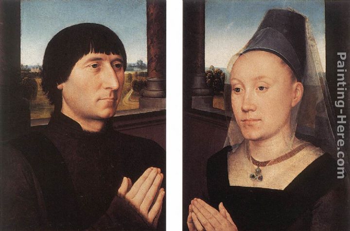 Portraits of Willem Moreel and His Wife painting - Hans Memling Portraits of Willem Moreel and His Wife art painting